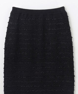 GRACE CONTINENTAL ラメツイードニットスカート ブラック