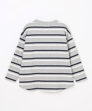 J.PRESS KIDS 【90-130cm】 トラッドボーダーロンＴシャツ グレー