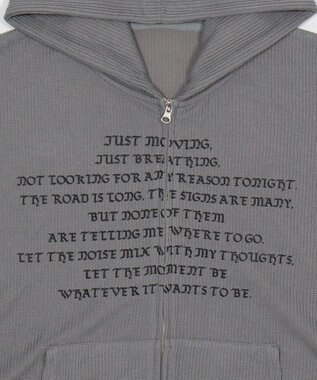 WEGO 【ユニセックス着用ITEM】メッシュZIPパーカー グレー