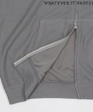 WEGO 【ユニセックス着用ITEM】メッシュZIPパーカー グレー