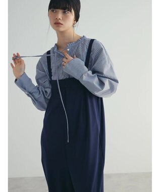 Green Parks armonia. ハイライズドサロペットパンツ Navy