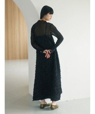 Green Parks armonia．フェザージャガードキャミワンピース Black