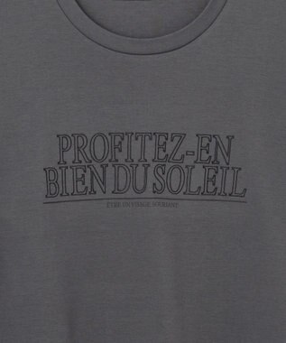 UNFILO ロゴ刺繍 Tシャツ チャコール