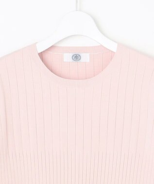J.PRESS LADIES 【洗える】RAYON STRETCH PLAIN クルーネック ニット ピンク系