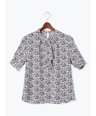 Te chichi パターンアソート5分袖ボウタイブラウス オレンジ