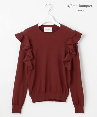 自由区 【カトリエムブーケ】Ruche フリルディテールニット