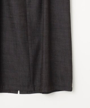 23区 【洗える】デニムライクシャンブレー Iライン スカート ブラック系