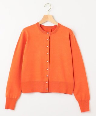 組曲 【洗える・6色展開】Elenaベーシックニット カーディガン オレンジ系