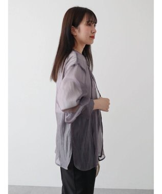 Green Parks ・ＥＬＥＮＣＡＲＥ　ＤＵＥ　２ｗａｙシアーブラウス Charcoal Gray