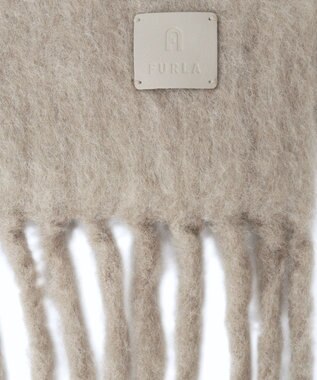 MOONBAT 【WEB限定】FURLA ウール混シャギー無地マフラー/幅40cm ベージュ