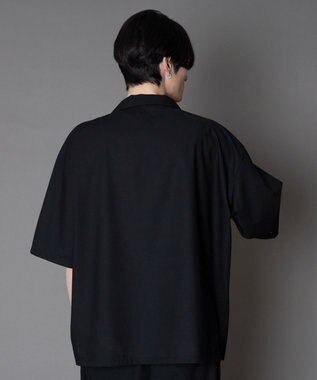WEGO 【セットアップ対応】TRオープンカラーシャツ（SS） ブラック