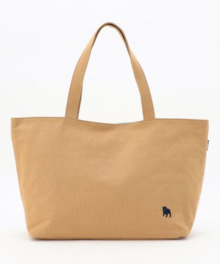 J.PRESS LADIES 【完全受注生産】ポーチ付き キャンバス トートバッグ ベージュ×ストライプ系