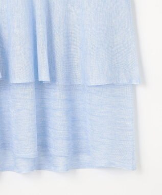 ANY SIS 【洗える】フリルシアー ニット ライトブルー