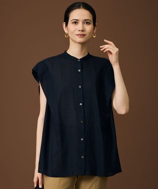 自由区 【WEB限定カラーあり】シアーラミーローンバンドカラー ブラウス