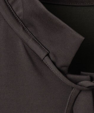 ICB 【洗える】ブラウスライクジャージー ボウタイデザインカットソー バーントブラウン系