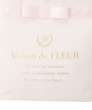 Maison de FLEUR ブランドロゴフリルハンドルトートMバッグ Pink