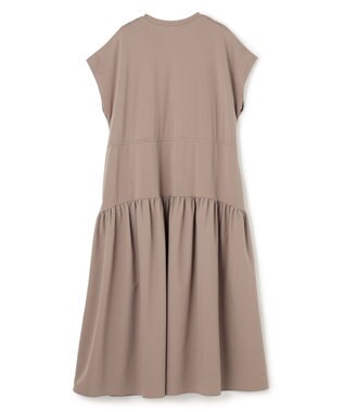 UNFILO L BEAUTY-FORM T コンビティアード ワンピース モカ×モカ