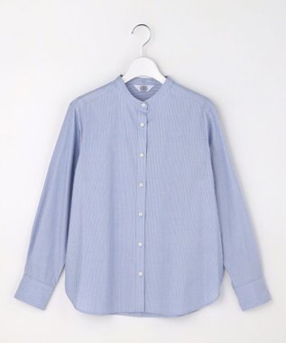 J.PRESS LADIES L 【WEB限定カラーあり・2way】エステネージュ TYPEWRITER STRIPE シャツ サックスストライプ系