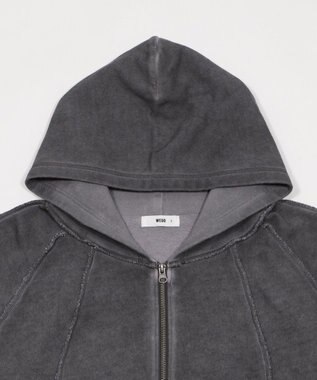 WEGO 【ユニセックス着用ITEM/MLサイズ展開】スウィッチングZIPパーカー ブラックその他