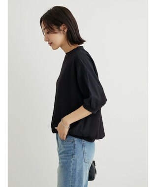 Green Parks ワッフル布帛ドッキングプルオーバー２ Black