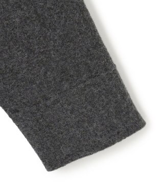 ICB ミルドウール ニットブルゾン チャコール系