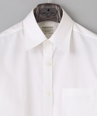 GOTAIRIKU 【形態安定/コンバーチブルカフス仕様】PREMIUMPLEATS_レギュラーカラー 通年ドレスシャツ ホワイト系