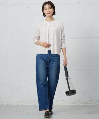 J.PRESS LADIES L 【洗える・ニットセット】TRIM TWIN ニット ベージュ×オフ系