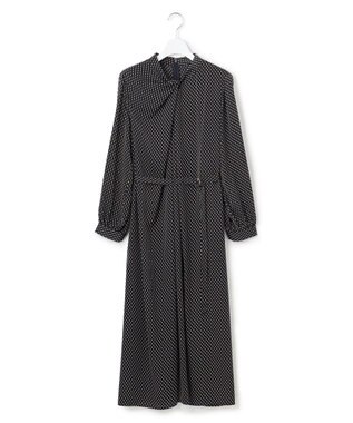 23区 S 【洗える】グラデーションドットプリント ワンピース ネイビー系