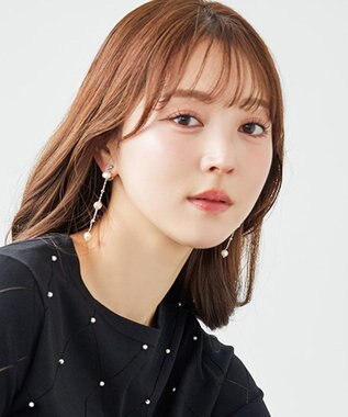 TOCCA PEARL STATION EARRINGS 淡水バロックパール イヤリング シルバー系