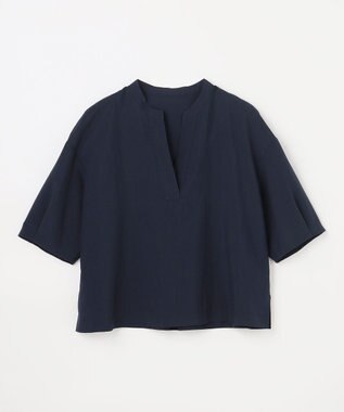 ANY 楽映えスキッパーブラウス ネイビー