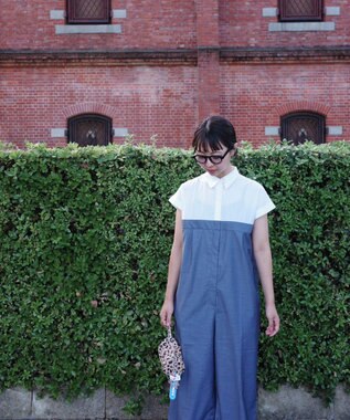 Green Parks シャツデザインロンパース Gray