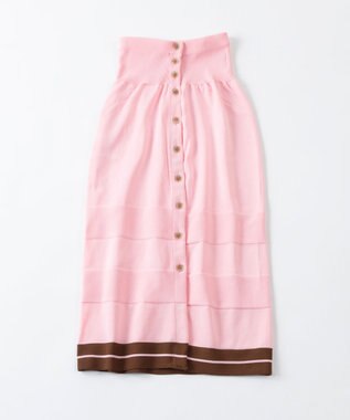 TRICOTE バイカラーニットスカート 72PINK