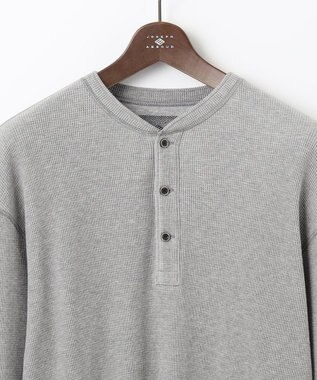 JOSEPH ABBOUD MOUNTAIN 【SPACE／UNISEX】OGコットンワッフル カットソー ライトグレー系