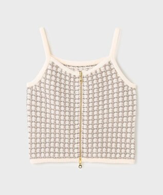 GRACE CONTINENTAL ツイードニットキャミ キナリ