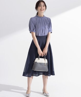 組曲 【ショルダーベルト付き】ボストンハンドバッグ グレー系