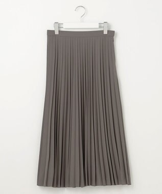 J.PRESS LADIES L 【洗える】ノルディス2wayジョーゼット プリーツ スカート モカ系