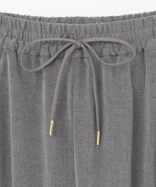 ANY 【洗濯機可能/ストレッチ/ウエストゴム】ウールライク2タックストレートパンツ グレー