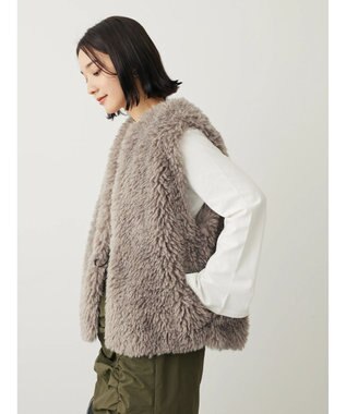 Green Parks ・ＥＬＥＮＣＡＲＥ　ＤＵＥ　シープファーベスト Gray Beige