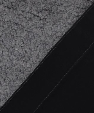 ICB L 【リバーシブル着用可能】 ラミネートパイルキルト ミドル丈コート チャコール系