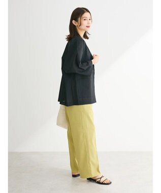 Green Parks 接触冷感　きれいシルエットパンツ（ワイド） Yellow