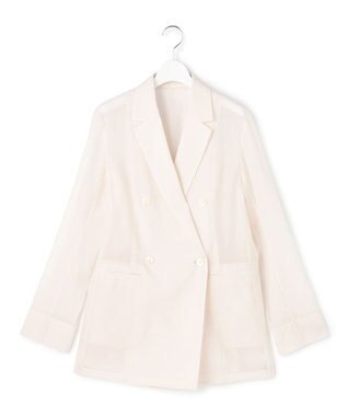 23区 【先行予約】ナイロンコットンシアーボイル ダブルジャケット ベージュ系