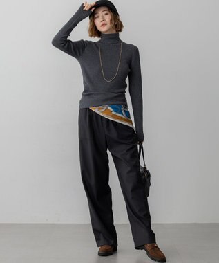 23区 S 【滝沢眞規子さん着用/WEB限定カラーあり】ウーステッドウール リブタートル ニット グレー系