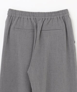ANY 【洗濯機可能/ストレッチ/ウエストゴム】ウールライク2タックストレートパンツ グレー