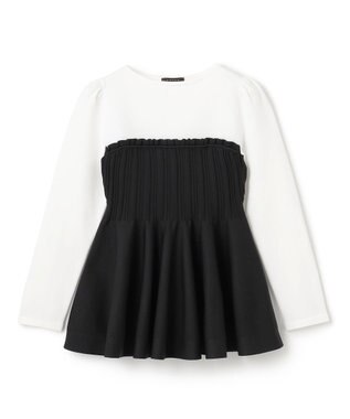 TOCCA FLOWER PATH ニットトップス ブラック系