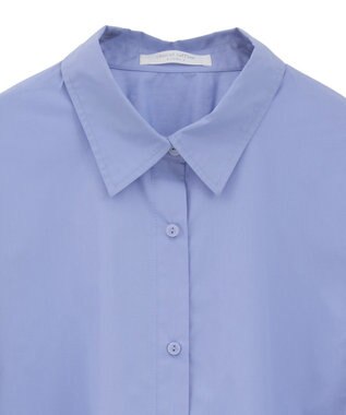 Green Parks イージーケア袖シャーリングシャツ Sax