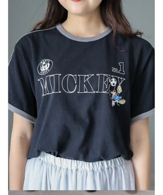 AMERICAN HOLIC ラインＴシャツ　Ｂｌａｃｋ／Ｄｉｓｎｅｙ Black