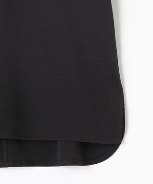 組曲 レーススリーブシルケット カットソー ブラック系