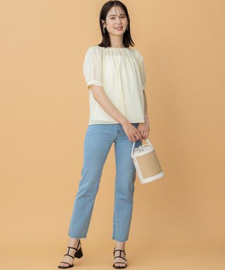 組曲 ミッドデニム パンツ ブリーチインディゴ系