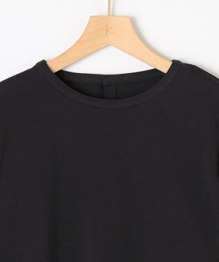 組曲 レーススリーブシルケット カットソー ブラック系