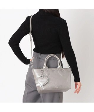 ANNA SUI ルミナス 2WAYハンドバッグ（大） シルバー